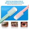 NKQ Eyelid Brush for Sensitive Eyes,Soft Silicone Eyelid Scrubber,Gentle Cleansing