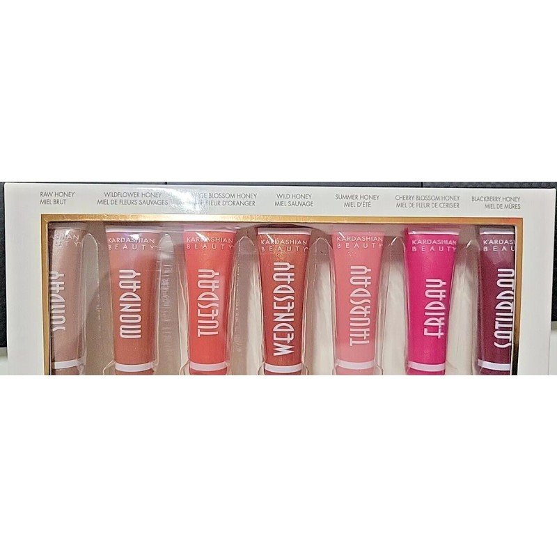 Kardashian Beauty Lip Gloss 7 Mini Set For Everyday Week