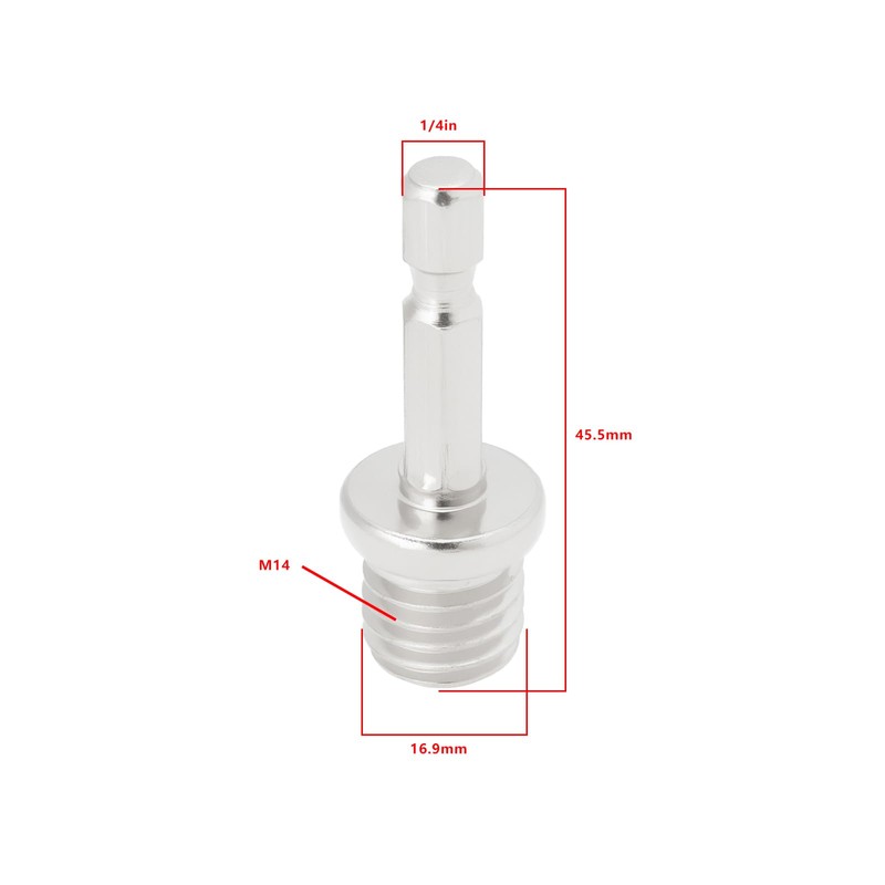 SG Store 3-Piece Hex Drill Adapter M14 Adapter 1/4 Inch