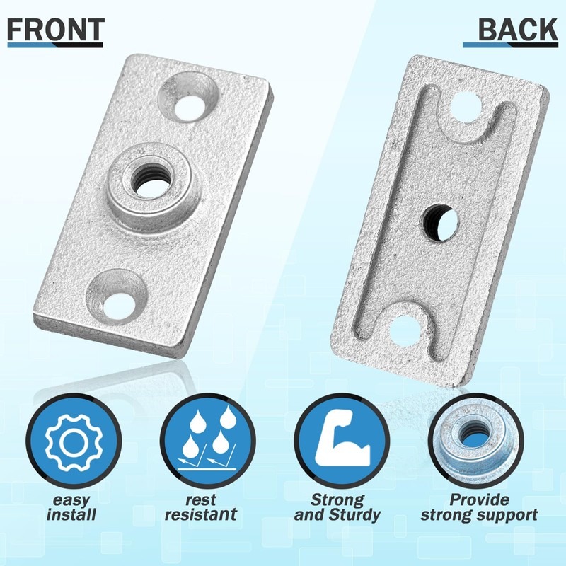 Gisafai 48 Pcs Ceiling Flange Hangers for 3/8 in Ceiling