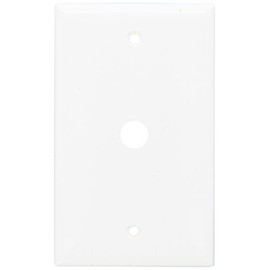 Morris 81631 Lexan Wall Plate for Cable, 1 Gang, 406-inch Hole Diameter, White
