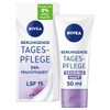 NIVEA Beruhigende Tagespflege 24h Feuchtigkeit LSF 15, parfumfreie Gesichtscreme für