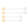 50pcs Leather Dyeing Tool, Wool Dust Swabs with Metal Handle