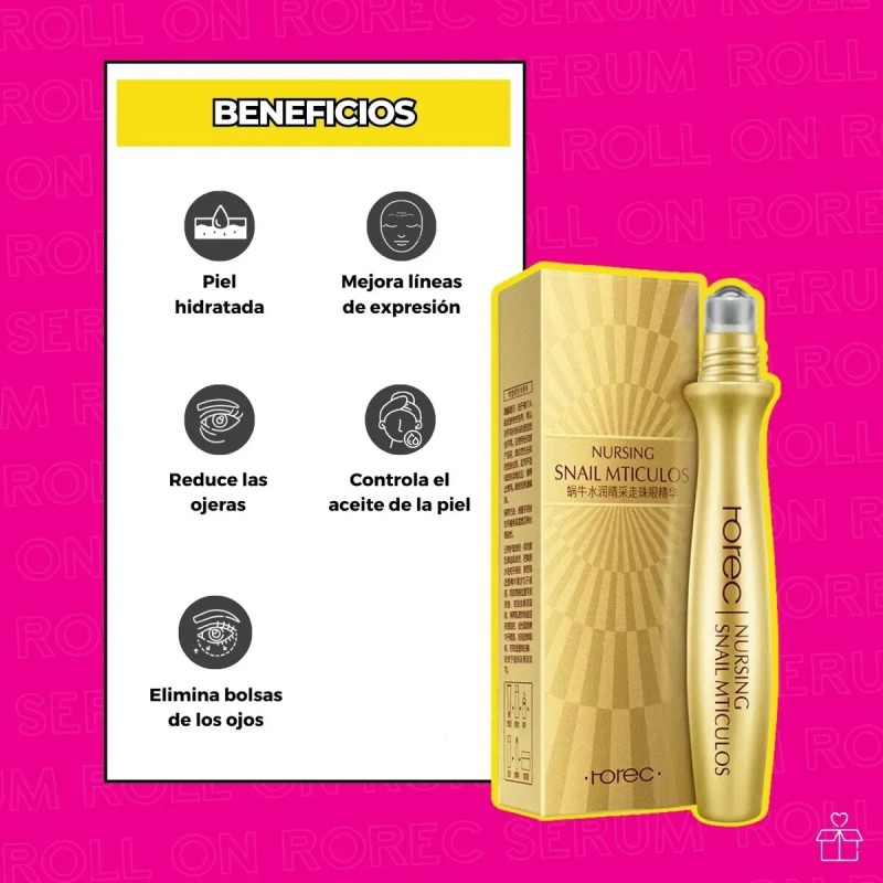 Colageno 24k Gold Ácido Hialuronico Baba Caracol Bolsa Ojera Tipo