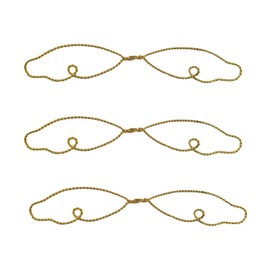 3 Pair 6" Gold Twisted Metal Wire Angel Wings for Crafts