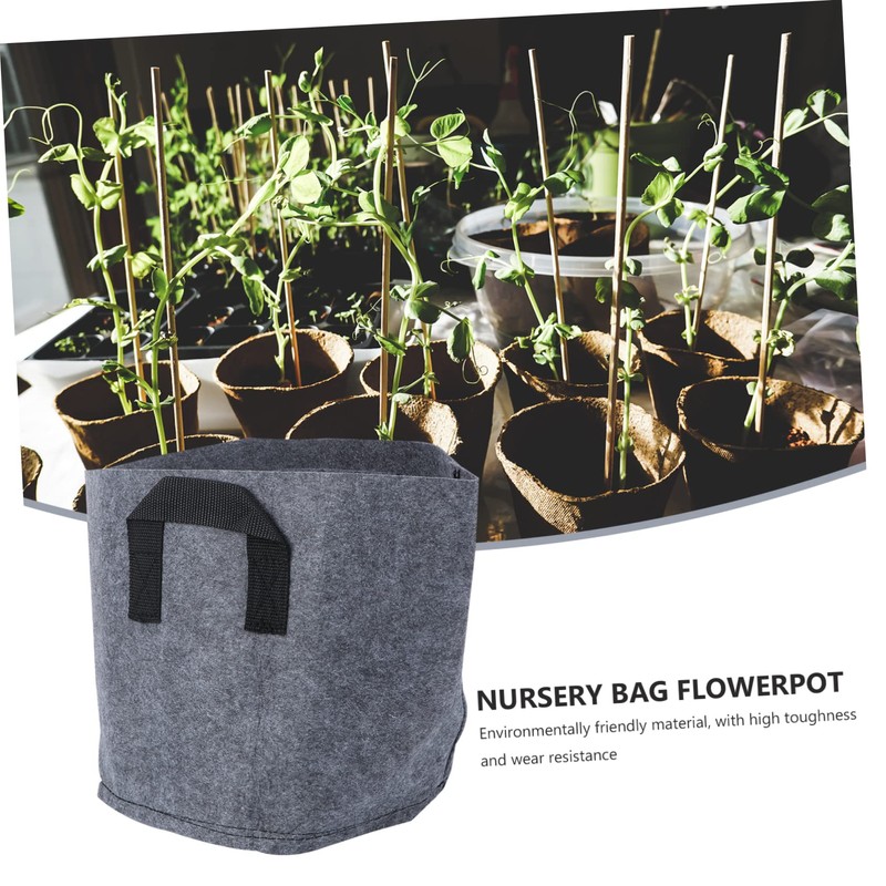 Mipcase Non-Woven Planting Bag Round Bucket Gardening Pouch Long-Lasting and