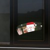 Dreothy Christmas Decor Santa Claus Waving Peep Cracked Window Stickers
