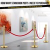 Stanchion Post with Velvet Rope, VIP Stanchion Queue Pole Barrier
