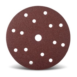 Wfix Craft IK88 Sanding Discs 150 mm Velcro with 15-Hole Perforation for Random Orbital Sanders | Grit P120 - Medium - 50 Professional Sandpaper Set for Wood Sanding