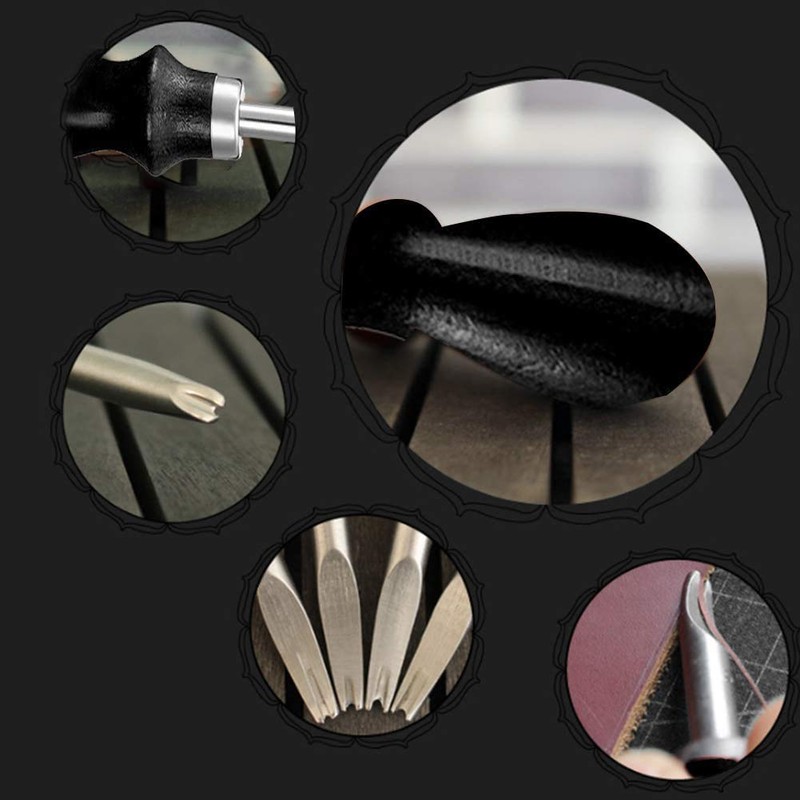 Namner Leather Edge Tool Set-4 Pcs Leather Beveler, Leather Edge