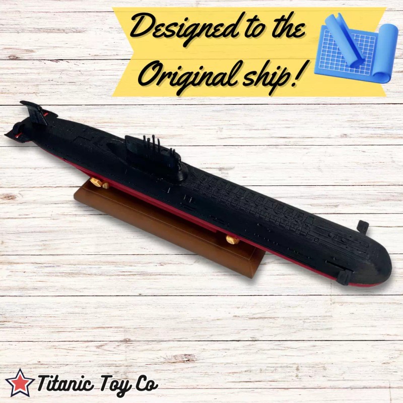 12” Tyhpoon Submarine Toy With Removable Stand ColdWar submarine