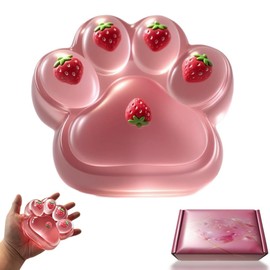 Taba Squishy Paw Squeeze Toys - Oversized 5-inch Cat Paw Squishy Fidget Toys for Kids and Adults,Stress Relief Kawaii Strawberry Cat Paw Toys,Relieves Stress Anxiety Gifts,for Birthday,Party
