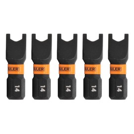 Spanner #14 Impact Driver Bit - Railer Snake Eye #14 S2 Steel 1 Inch Spanner Insert Bits (5 Pack)