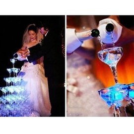 Xrten 12 Pieces Colorful Luminous Ice Cubes LED Ice Cubes Suitable for Bar, Prom, Reception, Party, Wedding