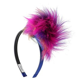 Girls Large Colorful Messy Fur Headband With Teeth - Rainbow