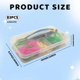 Pike Lures, 83-Piece Fishing Lures Set with Various Styles, Fishing Bait and Tackle for Freshwater and Saltwater, Ideal for Anglers and Enthusiasts