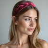 Dresyu Braided Headbands Velvet Headband for Women Soft Twisted Hair