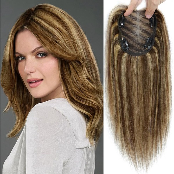 Remy Hair Toppers for Women with Thinning Hair - 100%
