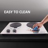 CUSIMAX 1800W Double Hot Plate, Stainless Steel Silver Countertop Burner