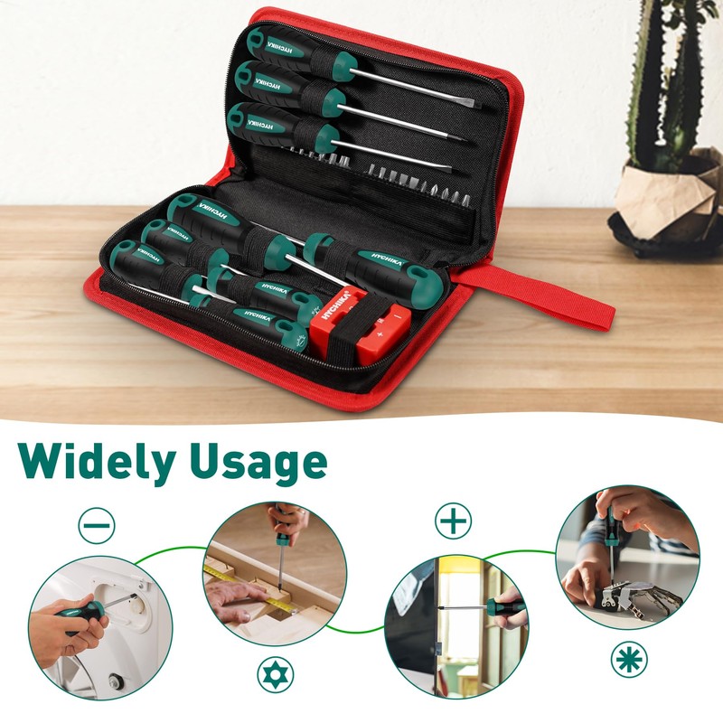 HYCHIKA Screwdriver Set, 30 PCS Screw Driver Set, Magnetic Screwdriver