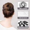 MUNSKT Invisible Hair Nets,40 Black Girl Hair Net, 10 Clips,