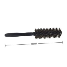 Vaguelly Black Curly Comb Bristle Hair Brush with Ergonomic Wooden Handle for Salon and Hair Styling for Home and Professional Use