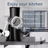 KEOUKE Rotary Cheese Grater with Handle Vegetable Cheese Shredder Slicer