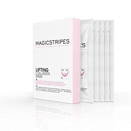 MAGICSTRIPES Máscara de colágeno para levantamiento de mascarilla de línea en V, doble reductor de barbilla, máscara facial adelgazante en forma de V