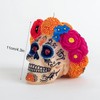 Dia De Los Muertos Floral Skull Scented Candle for Day