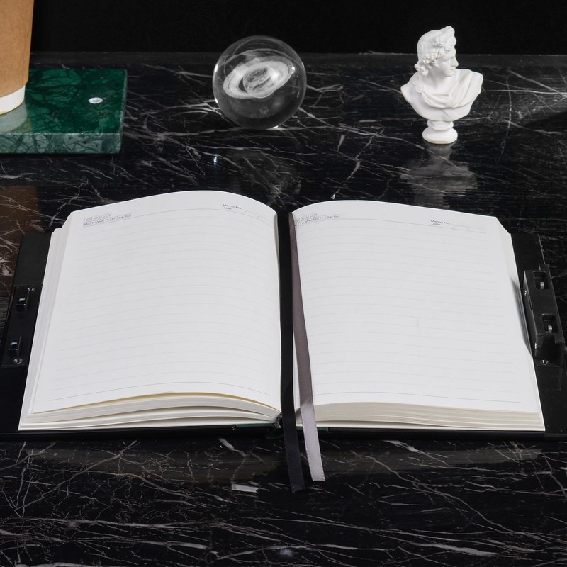 ZXHQ Marble Diary for Girls with Lock, Hidden Password Writing