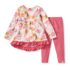 Burt's Bees Baby - Baby Girls Top and Pant Set, Tunic and Leggings Bundle, 100% Organic Cotton