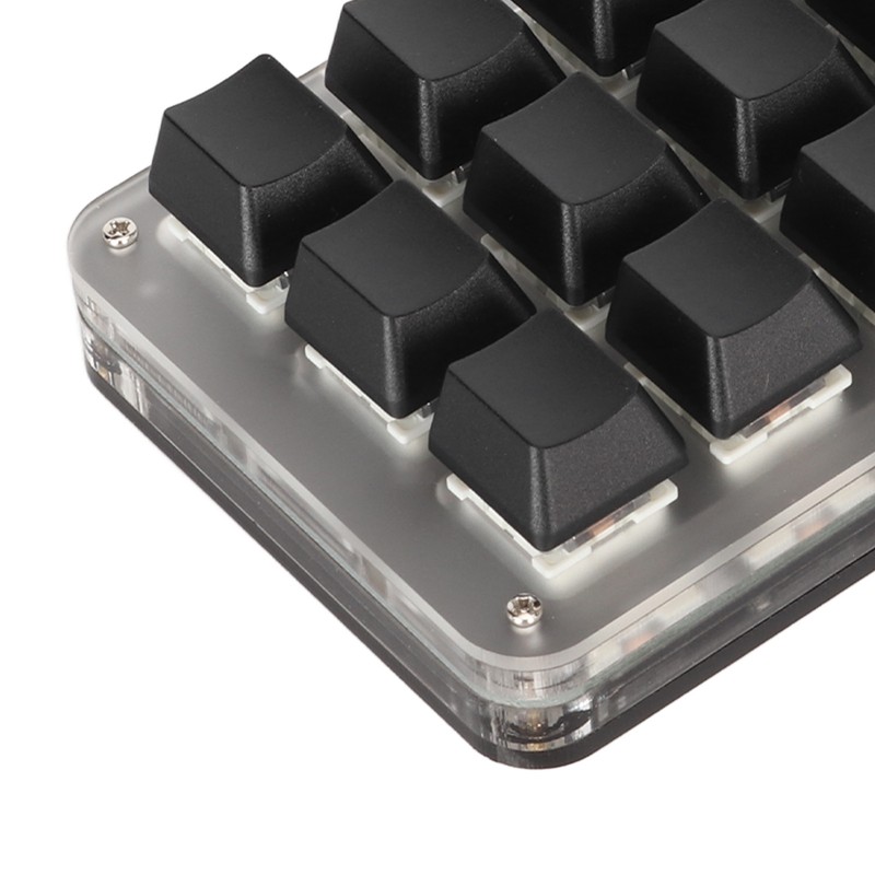 Programmable Keyboard 3 Knobs 15 Keys Portable RGB Bluetooth DIY
