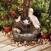 Animal Garden Statue Cute LED Duck Water Fountain Statue Home