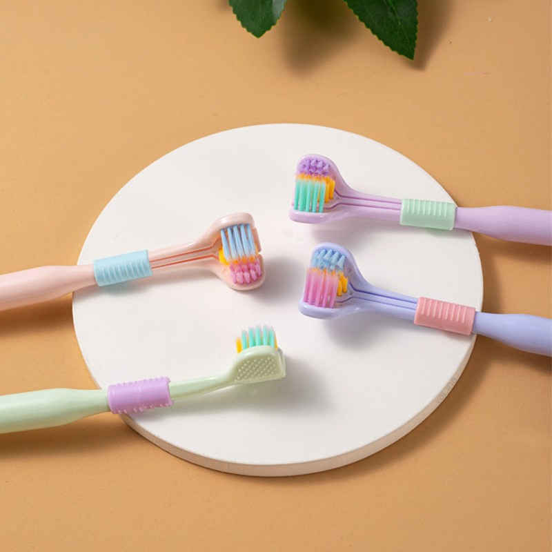 Pack of 2 3 4 Three Sided Toothbrushes Soft Bristle