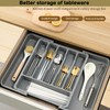 Odreddin Expandable Cutlery Drawer Organiser - Adjustable Telescopic Utensil Holder