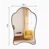 Mirror 20" x 30" Asymmetric Crown-Shaped Mirror, Hanging IrregularAcryl