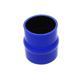 TMKOOL TMKOOL 4-Ply Reinforced High Temperature 3" to 3.25" ID Hump Hose Reducer Silicone Coupler With Stainless Steel T Bolt Clamp (3"-3.25" BLUE)
