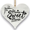 Your Gravur - Heart Sign Decorative Sign - Home Sweet Home - Heart Sign Wooden Heart Wooden Sign 12 x 13 cm Gift