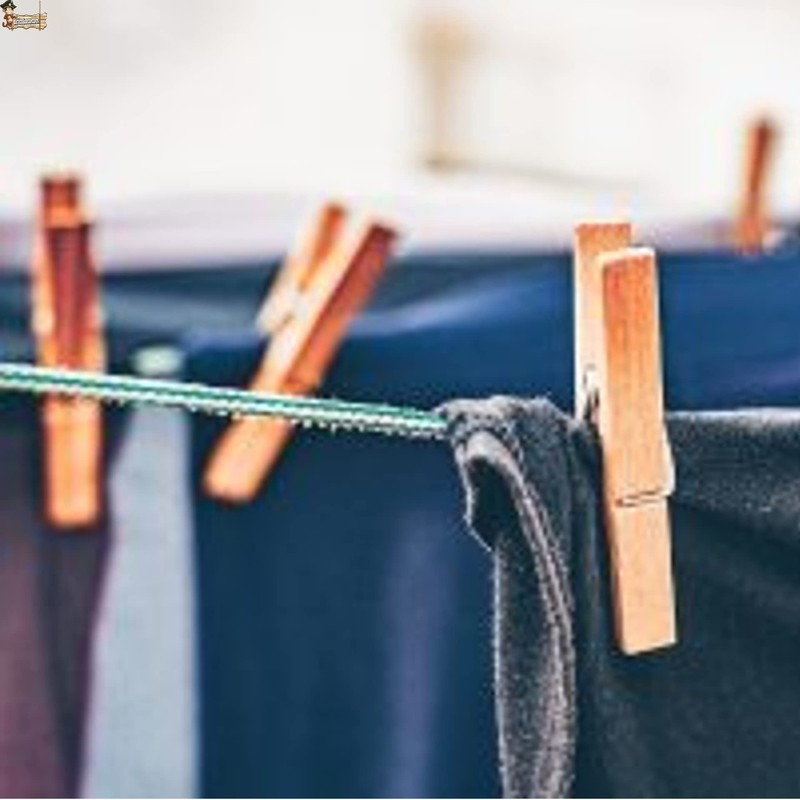 BricoLoco.com Washing Line for Outdoor or Indoor Clothes Airer Camping