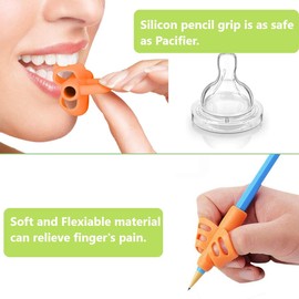 Toulifly Writing Aid for Children's Pens, Rubber Pencil Grips, Pack of 12 Comfortable Learning to Write Handles, Ergonomic Pencil Grips for Children, Writing Aid for Children's Pen