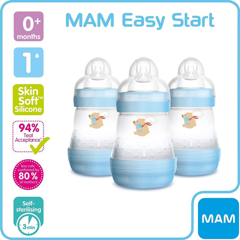 MAM Easy Start Self Sterilising Anti-Colic Baby Bottle 3 Pack