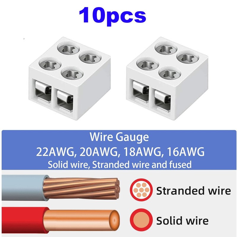 RUNCCI-YUN 10 Pack led Light Strips Connectors 8mm 2 Pin