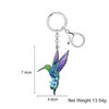 DUOWEI Cute Hummingbird Keychain Key Ring Animals Bird Lovers Gifts