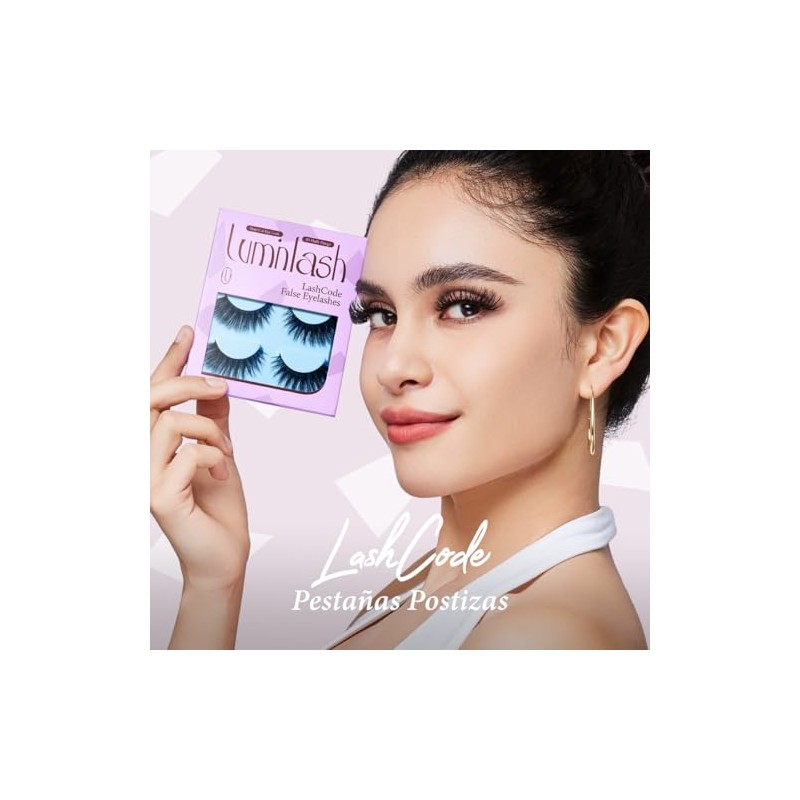 LashCode Pestañas Postizas 3D – Fluffy, One-Piece Design, Aptas para