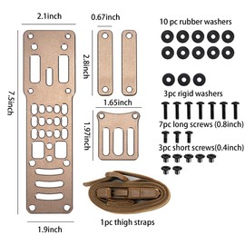 SIVIGEAR Drop Leg Strap Holster for QLS, Aluminum Alloy Modular Holster Adapter with Thigh Strap, Tactical Police Gear for Airsoft and Outdoor Enthusiasts