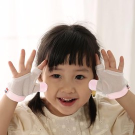 HS&ROXIN Protector para chupar el pulgar para niños con protección contra la succión de los dedos, guantes para chupar el pulgar, guantes disuasorios para niños de 6 meses a 8 años (rosa, XL)