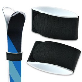 IHLOOTD Ski Band Adjustable Ski Bands Ski Velcro Strap Ski Srap Ski Multifunctional Attachment Straps for Snowboard, Ski Poles, Ski Equipment, Pack of 2