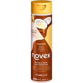 NOVEX Champú de aceite de coco, nutritivo y sedoso, control intenso del encrespamiento, revitaliza la fibra capilar, botella de 10,1 Fo, color blanco