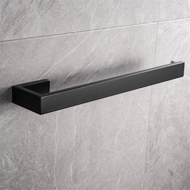 Flybath Towel Rail SUS 304 Stainless Steel Long Towel Ring Kitchen Bathroom Towel Rail Wall Mounted 35 cm Matt Black