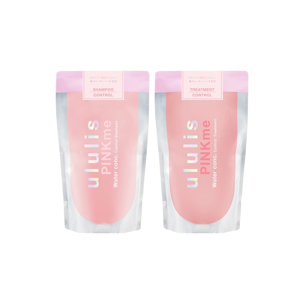 ululis Shampoo and Treatment Refill Set, Pink Me for Wavy Care, Water Conc, Control, Moisturizing